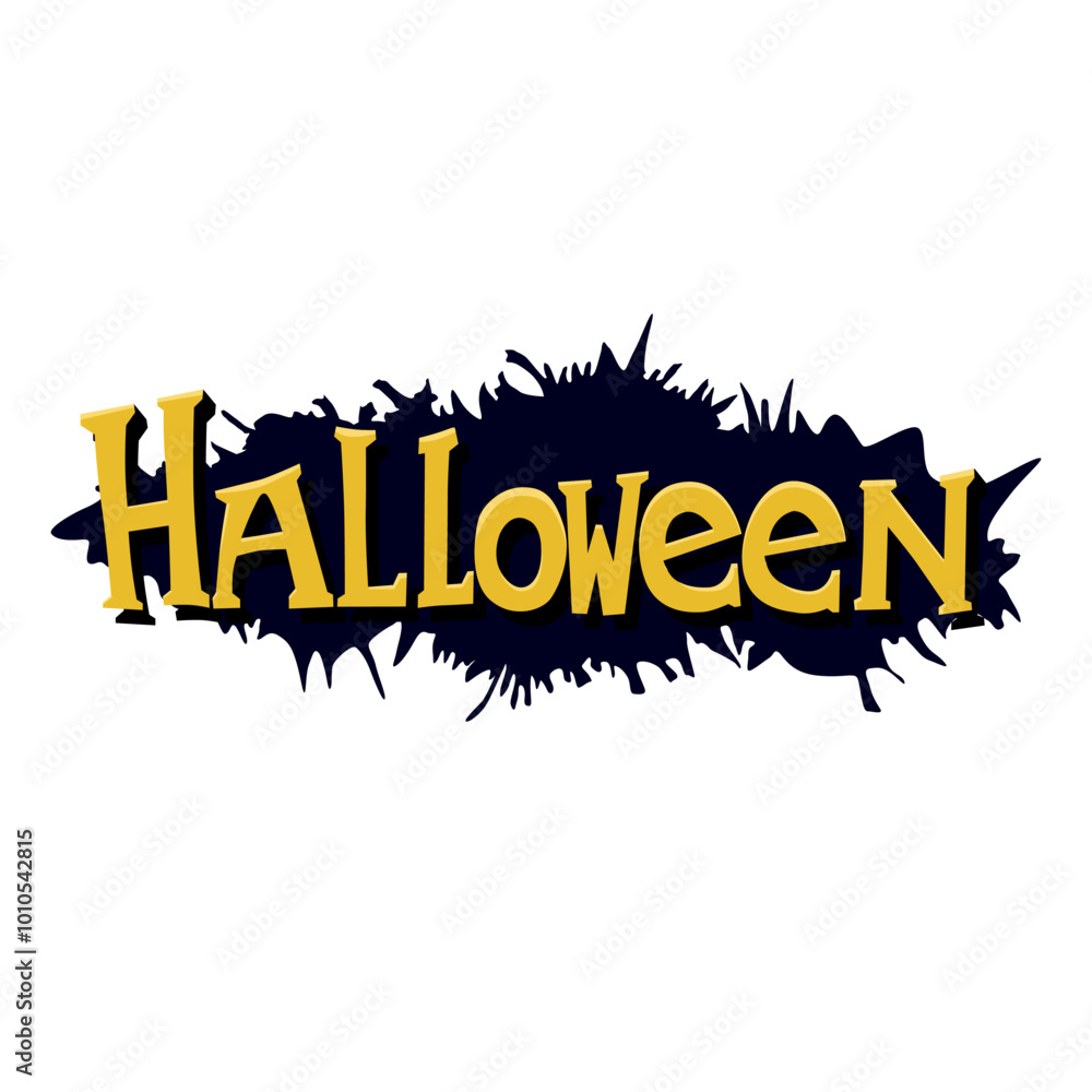 Fototapeta premium Vector lettering for Halloween. text in flat style. grunge font template for holiday design