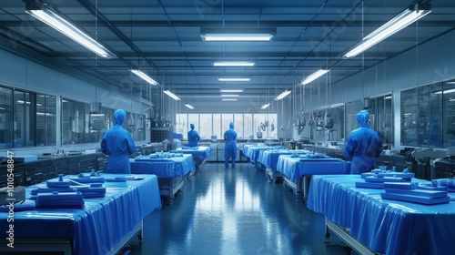 High-tech production facility for assembling tech devices