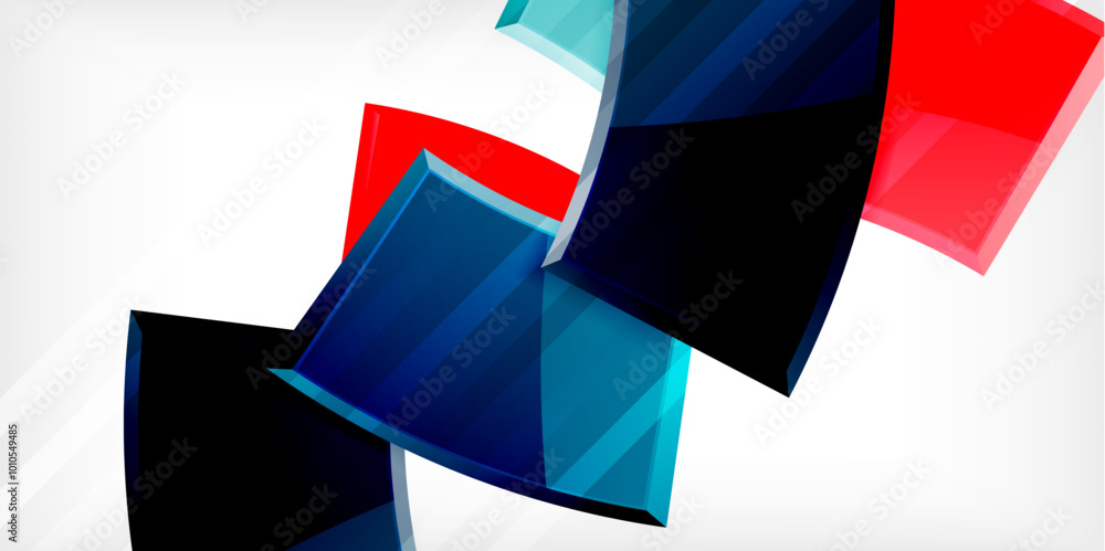Round 3d shapes, plates background. Creative composition design template Round 3d shapes, plates background. Creative composition design template
