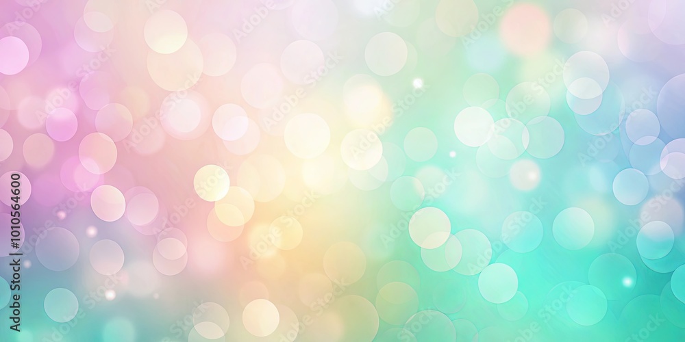 Abstract Blurred Lightscape with Pastel Hues and Shimmering Circles Abstract Blurred Lightscape with Pastel Hues and Shimmering Circles