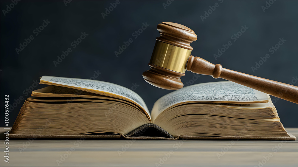 Gavel and Open Law Book Gavel and Open Law Book