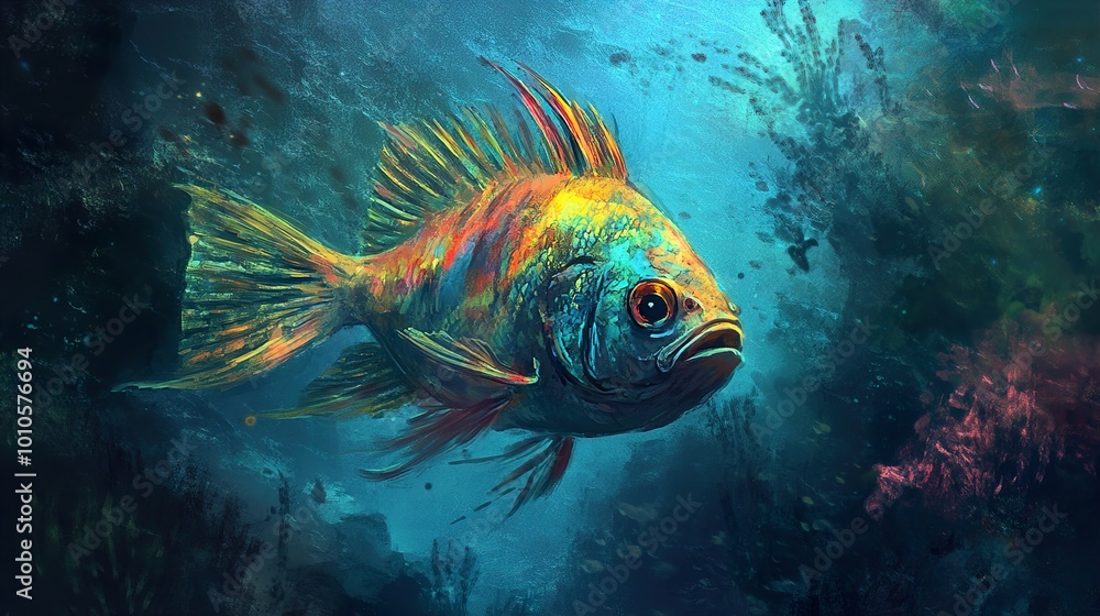 Obraz premium Colorful Fish in Underwater Paradise