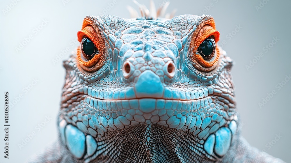 Close-up of a colorful iguana showcasing vibrant features. Close-up of a colorful iguana showcasing vibrant features.