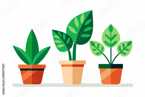 Cute Plant tub vector illustration