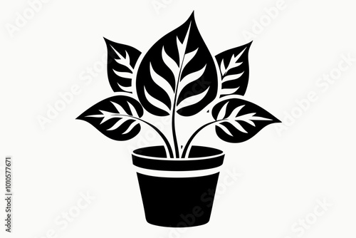 Little Plant tub vector illustration