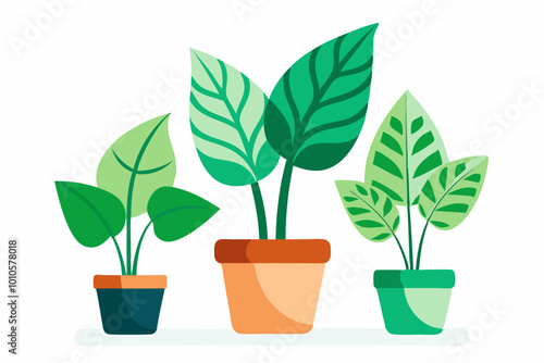 Cute Plant tub vector illustration