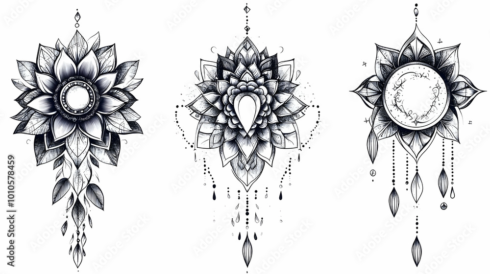 Mandala Flower Tattoo Designs Mandala Flower Tattoo Designs