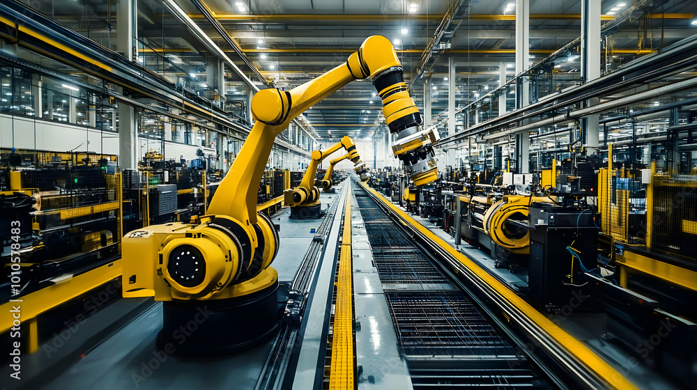 Automated Production Line with Industrial Robots Automated Production Line with Industrial Robots