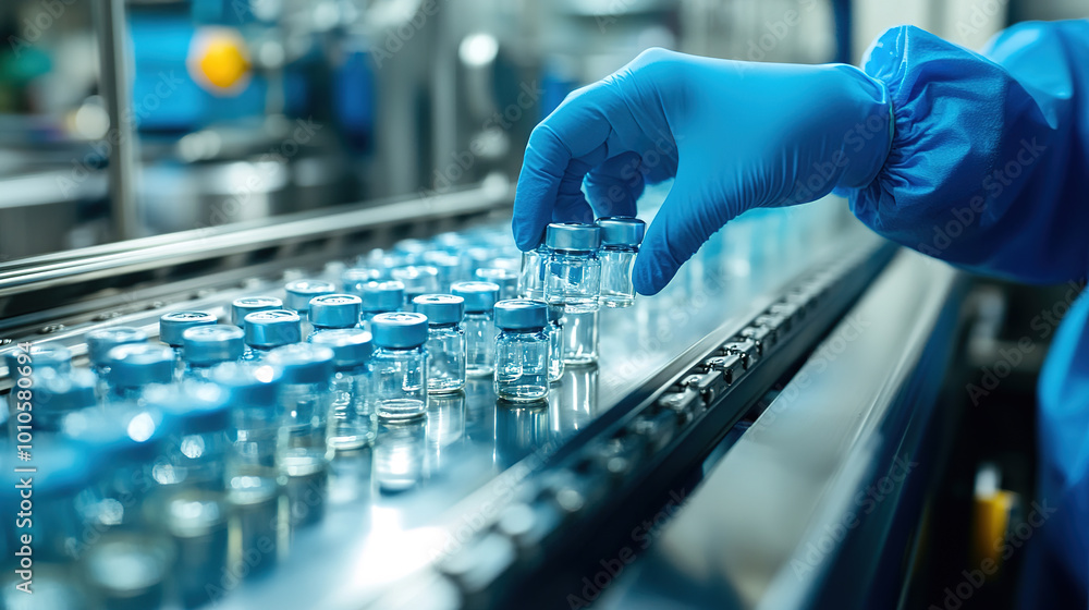 the illustration of a scientist handling a sample of vaccine with carefully the illustration of a scientist handling a sample of vaccine with carefully