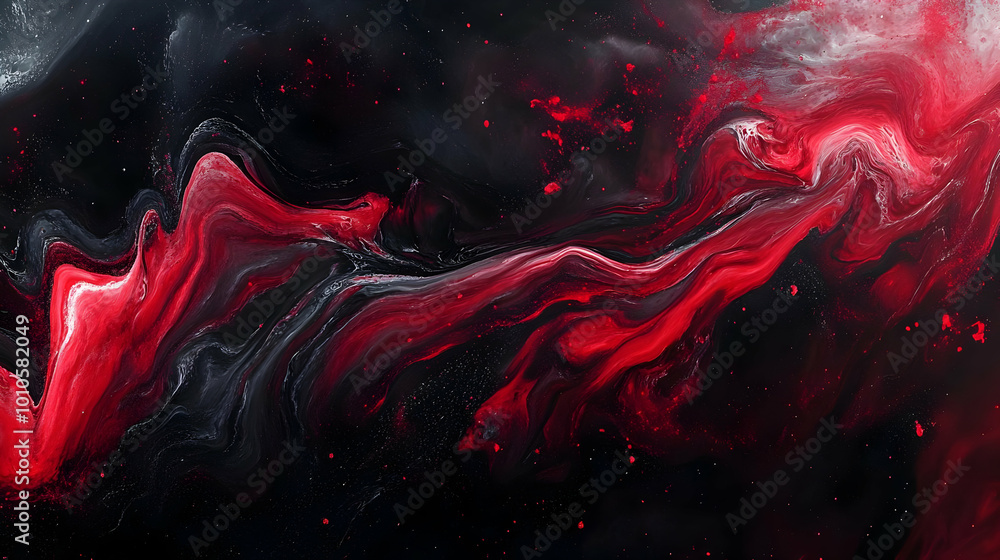 Abstract Red and Black Swirls Abstract Red and Black Swirls
