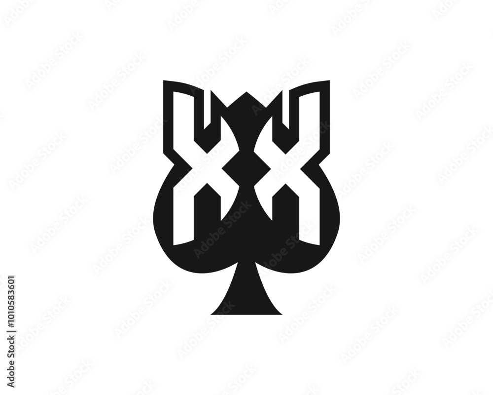 Ace poker letter xx logo template vector design Ace poker letter xx logo template vector design