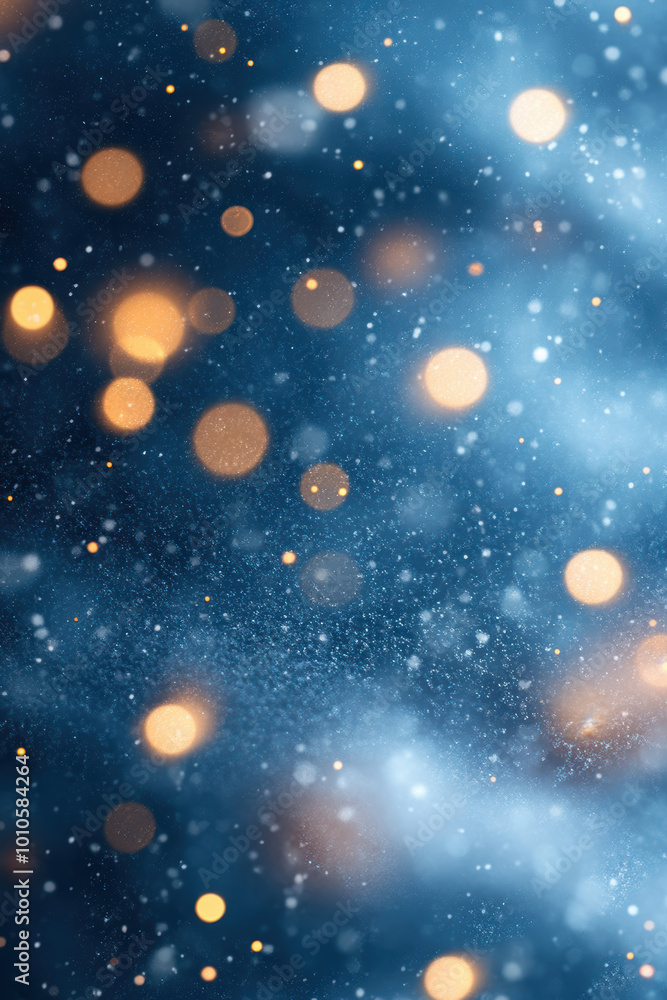 Blue and gold Abstract background and bokeh on New Year's Eve. AI generativ. Blue and gold Abstract background and bokeh on New Year's Eve. AI generativ.