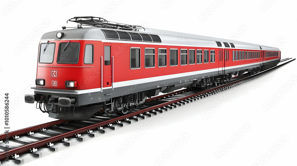 Red Train on Tracks Red Train on Tracks