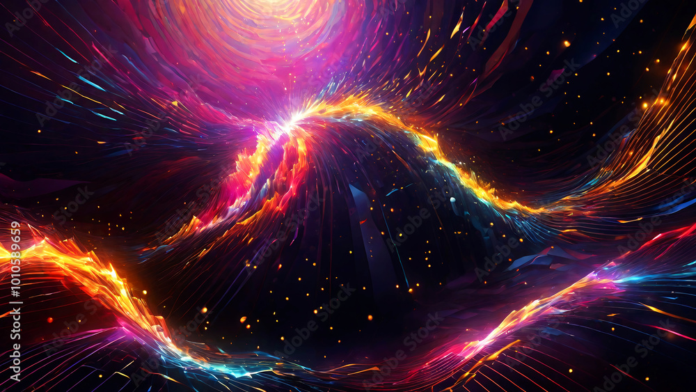 Naklejka premium 刺々しいカラフルな模様