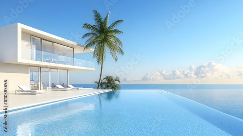 Modern Villa with Infinity Pool Overlooking the Ocean