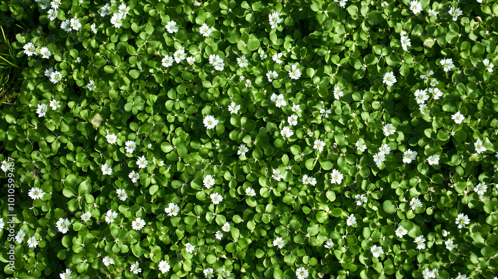 White Flowers in Green Grass White Flowers in Green Grass