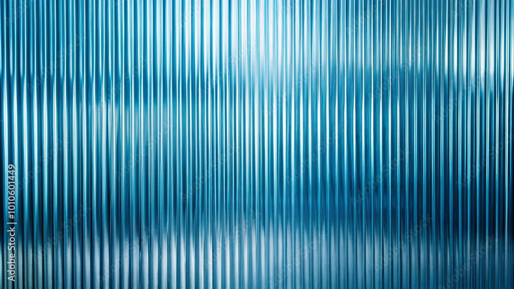 A close-up abstract view of a blue corrugated surface, showing a repeating pattern of vertical lines with subtle variations in shade and texture. A close-up abstract view of a blue corrugated surface, showing a repeating pattern of vertical lines with subtle variations in shade and texture.