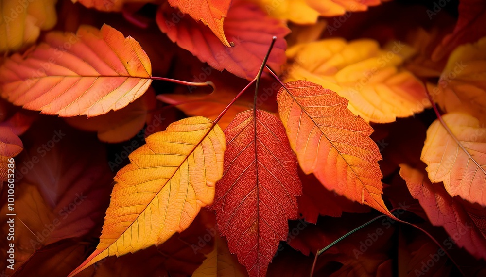 macro photo of autumn leaves macro photo of autumn leaves