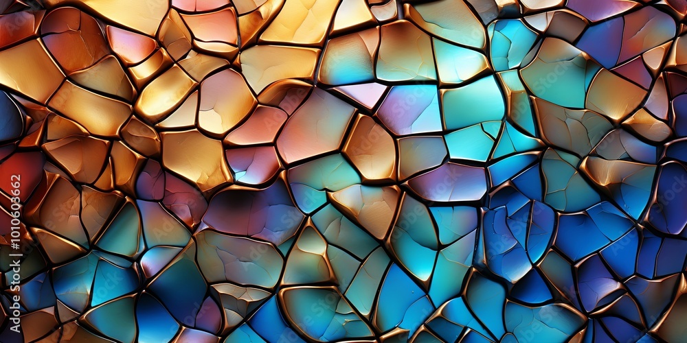 A Fractal Mosaic of Shimmering, Interlocking Shapes in Vibrant Hues of Gold, Teal, and Indigo A Fractal Mosaic of Shimmering, Interlocking Shapes in Vibrant Hues of Gold, Teal, and Indigo