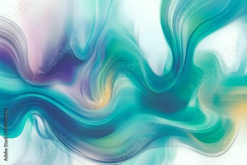 Abstract Teal and Purple Swirls Background