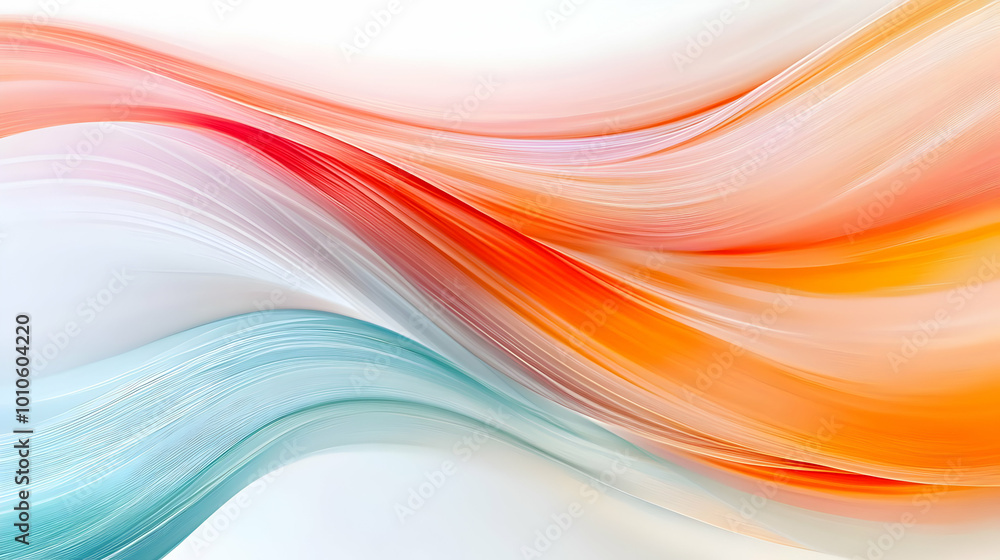Abstract Orange And Blue Waves Abstract Orange And Blue Waves