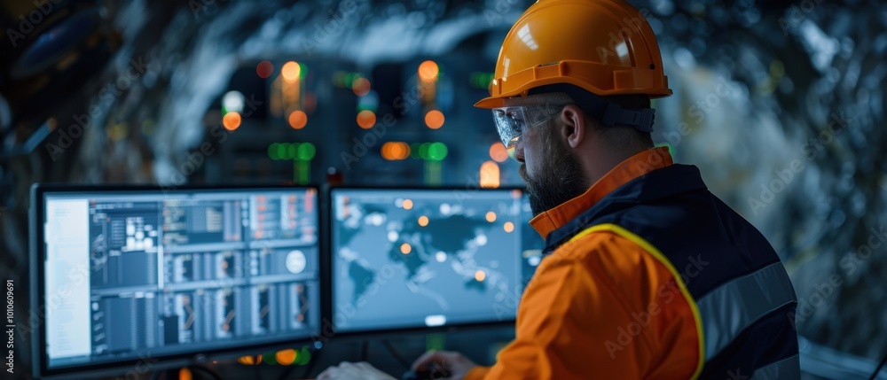 Engineers Using Technology for Monitoring in Mining Engineers Using Technology for Monitoring in Mining