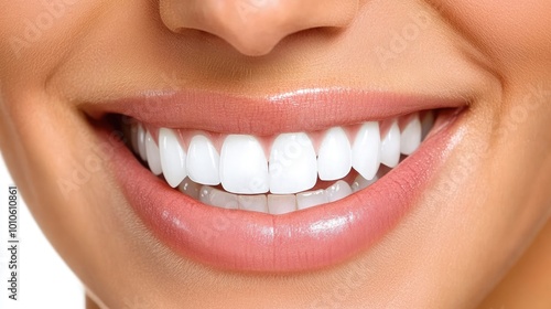 A smiling man with white teeth and naturally pink lips, shot in soft, flattering light. A close-up focused on his mouth and smile.