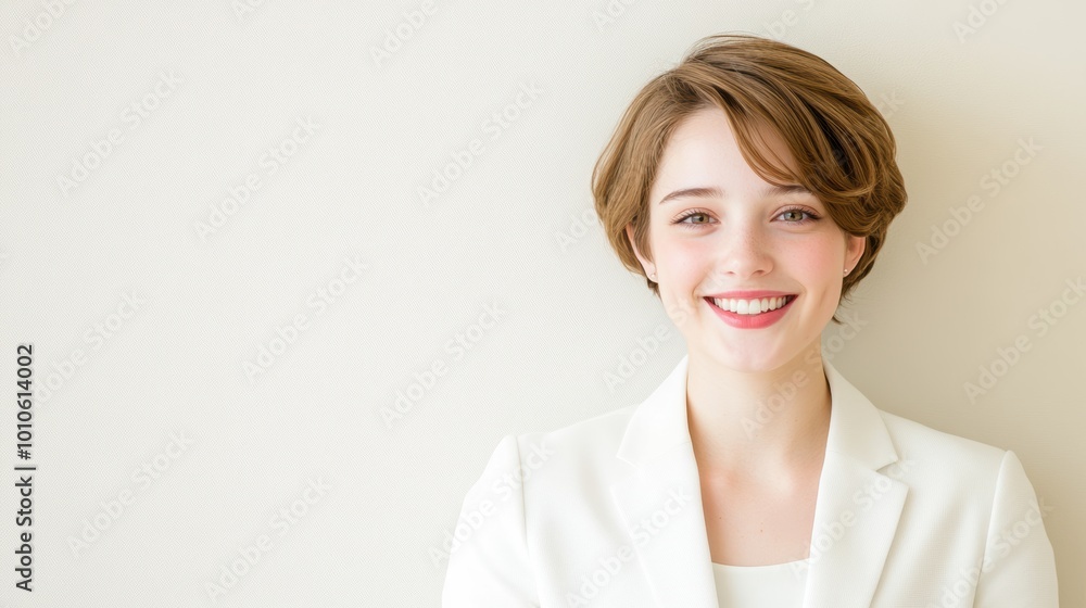 Confident Asian businesswoman in a gray suit standing by a bright window, smiling slightly with a focused expression. Leadership and professionalism concept. Confident Asian businesswoman in a gray suit standing by a bright window, smiling slightly with a focused expression. Leadership and professionalism concept.