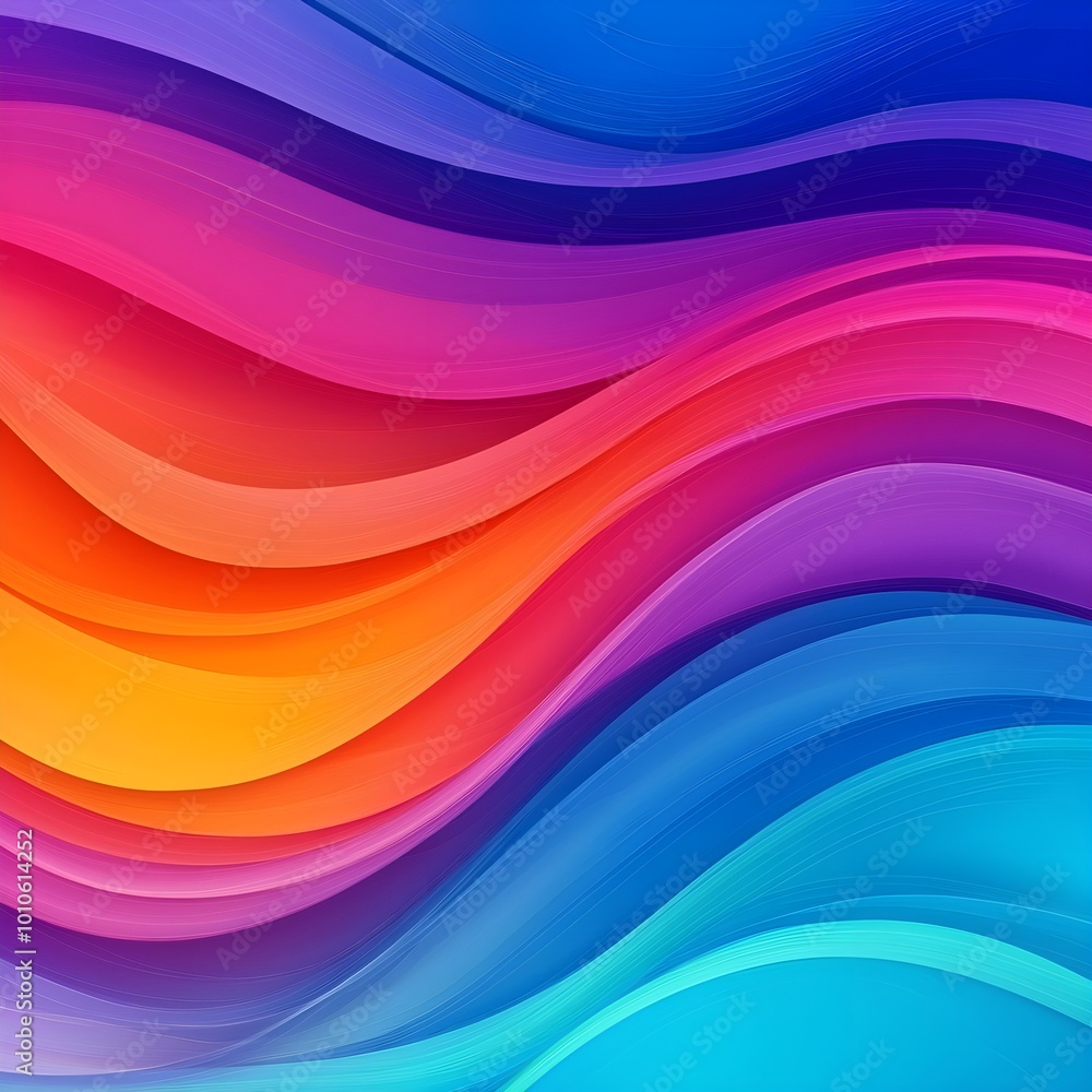 Vibrant abstract waves in gradient colors Vibrant abstract waves in gradient colors