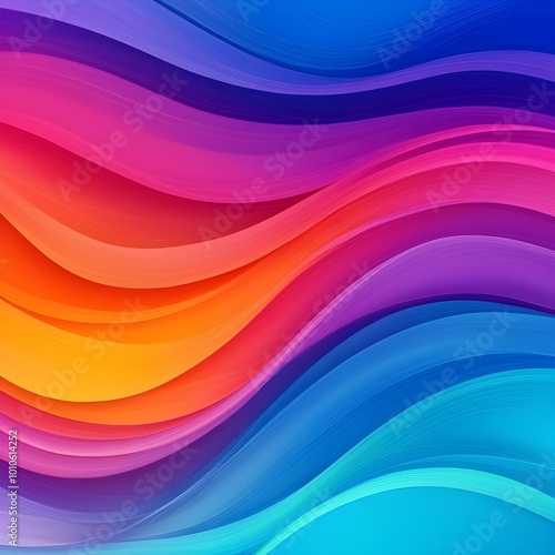 Vibrant abstract waves in gradient colors