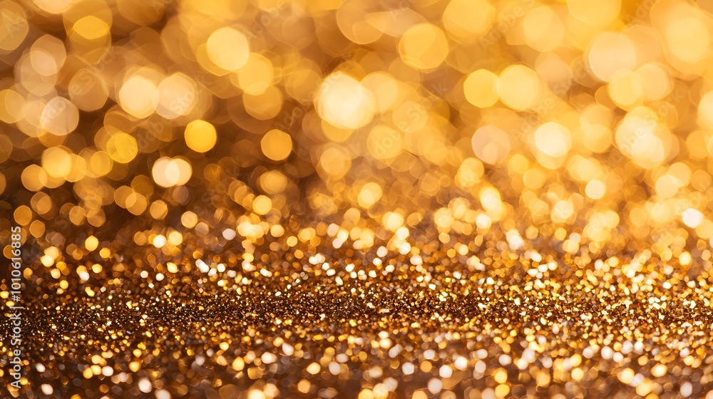 Shimmering golden bokeh background for festive occasions Shimmering golden bokeh background for festive occasions