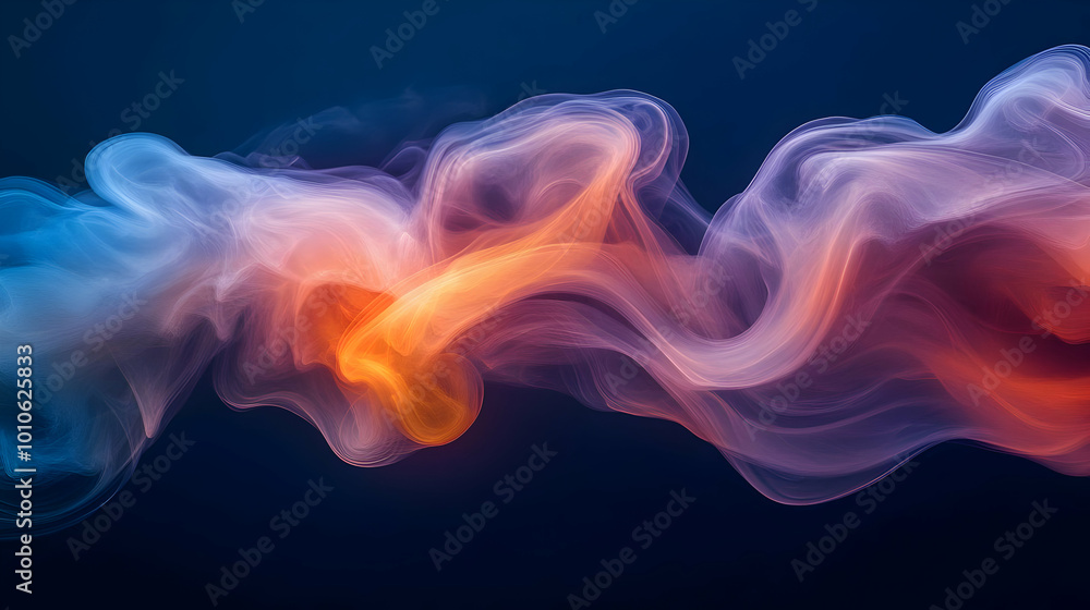 Abstract Swirling Smoke in Vibrant Colors Abstract Swirling Smoke in Vibrant Colors