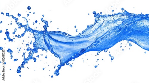 Wallpaper Mural Blue abstract liquid flow with smooth curves and fluid motion, creating a tranquil and visually engaging water background. Torontodigital.ca