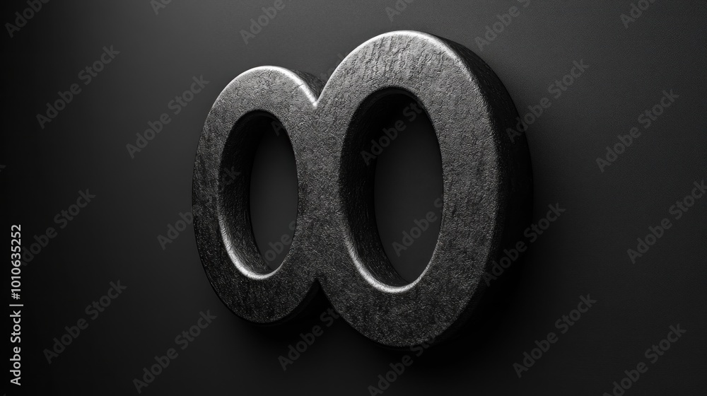 A sleek, modern infinity symbol against a dark background. A sleek, modern infinity symbol against a dark background.