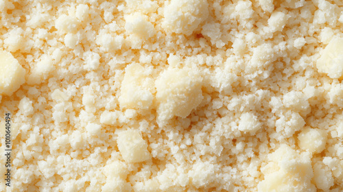 Crumbly Parmesan cheese texture with rich, savory flavor