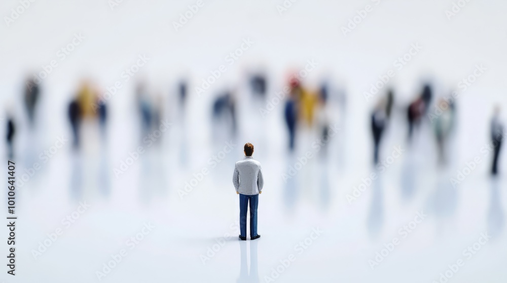 Unidentified crowd of silhouetted figures in minimalist background representing teamwork,leadership,and corporate environment Unidentified crowd of silhouetted figures in minimalist background representing teamwork,leadership,and corporate environment