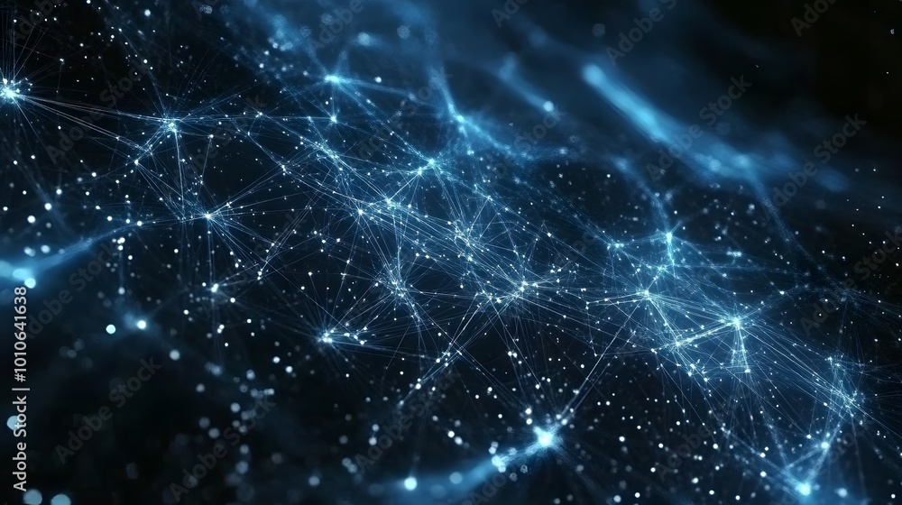 Abstract Blue Network Connections Background Abstract Blue Network Connections Background