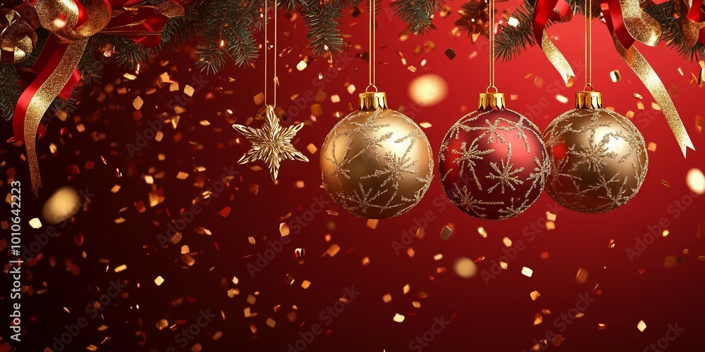 Christmas New Year background. Festive Xmas composition Christmas New Year background. Festive Xmas composition