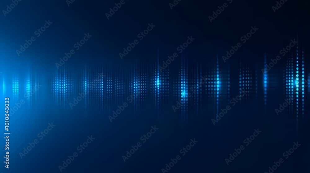 Abstract Blue Grid Background with Glowing Lines and Squares Abstract Blue Grid Background with Glowing Lines and Squares