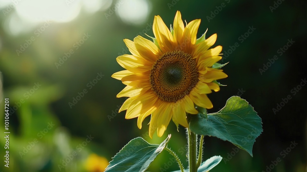 Fototapeta premium Bright Sunflower in Natural Light