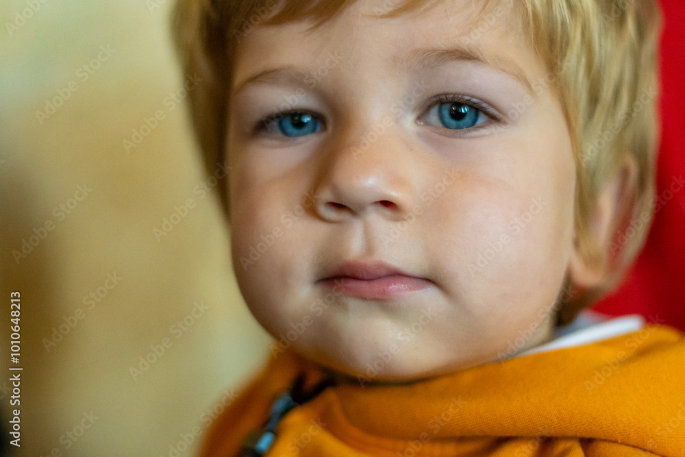 Little child's face close up. Blue eyes. High quality photo. Little child's face close up. Blue eyes. High quality photo.