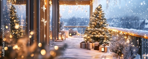 Cozy Snow Covered Balcony G...