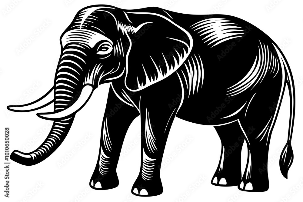 elephant isolated on white background, vector illustration elephant isolated on white background, vector illustration