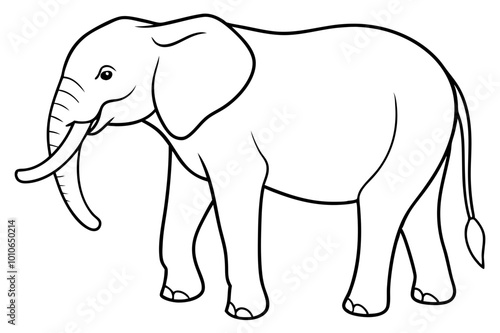 elephant cartoon isolated on white