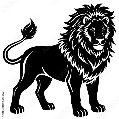 silhouette vector illustration of lion