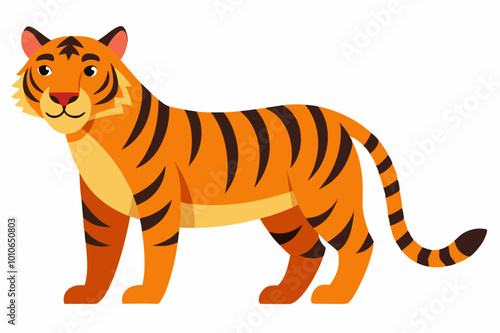 tiger cartoon isolated on white