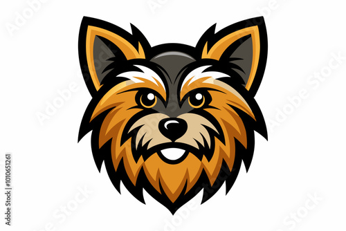 Yorkshire head mascot design vector illustration photo