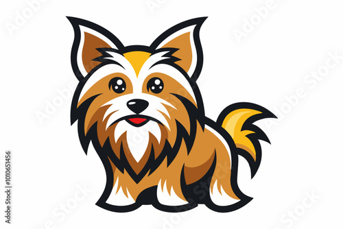 Yorkshire head mascot design vector illustration