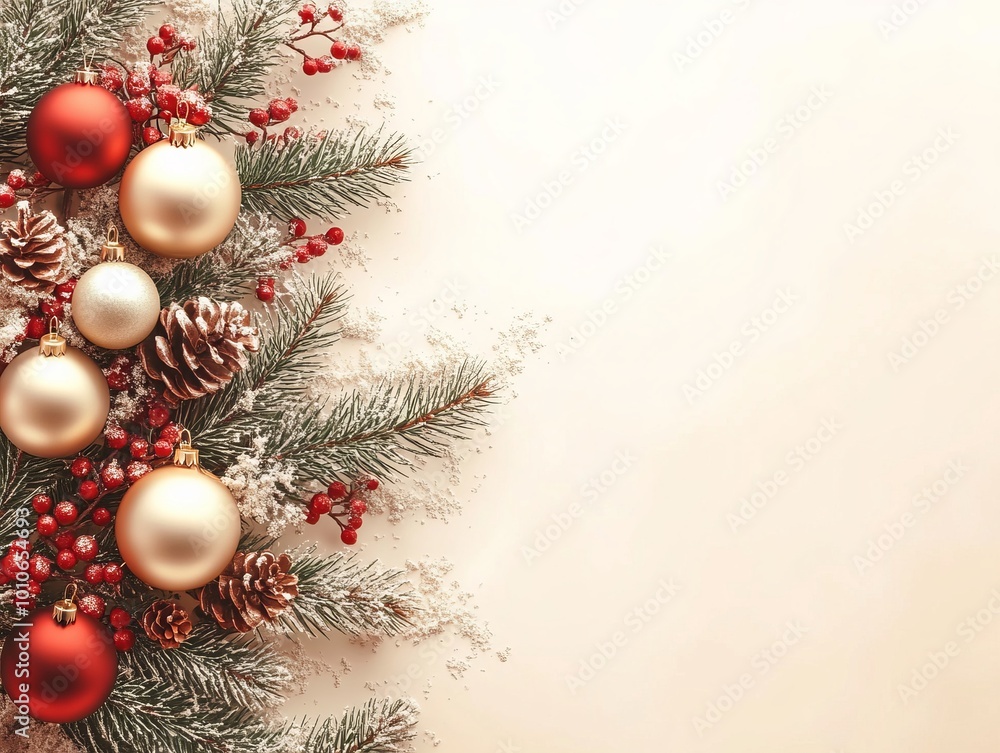 Christmas New Year background. Festive Xmas composition Christmas New Year background. Festive Xmas composition