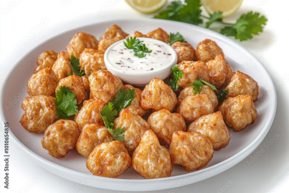 Gobi Manchurian: A Flavorful Indo-Chinese Appetizer on a Plate Gobi Manchurian: A Flavorful Indo-Chinese Appetizer on a Plate
